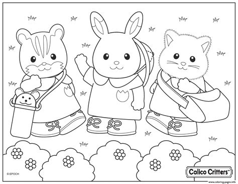 calico critters coloring pages