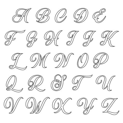 Calligraphy Printable Stencils