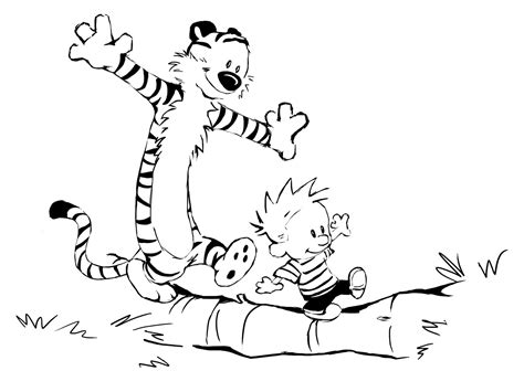 calvin and hobbes coloring pages