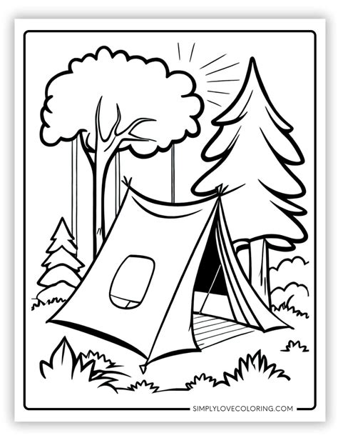 camping coloring pages pdf