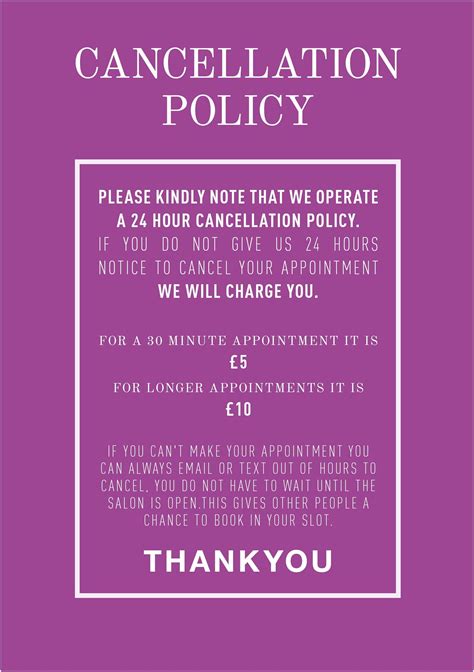 Cancellation of policy