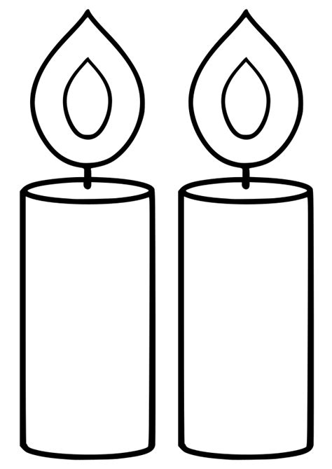 candle coloring pages