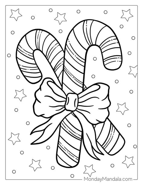 candy cane colouring pages