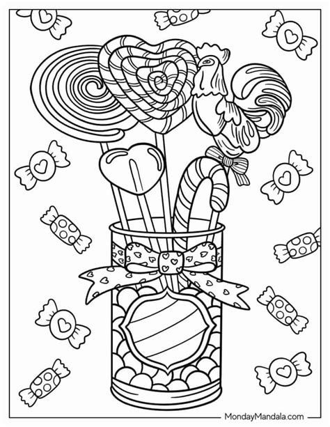candy coloring pages for adults