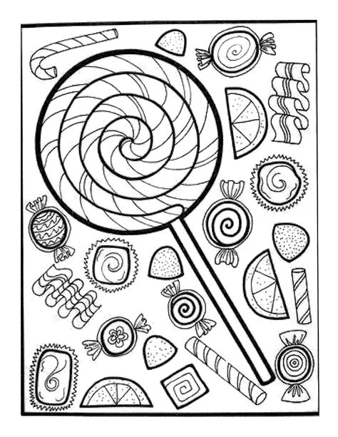 candy coloring pages free printables