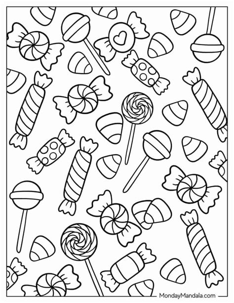 candy coloring pages printable