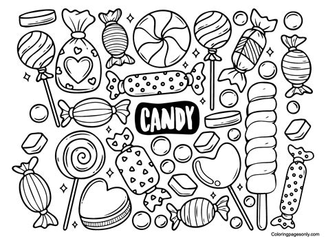 candy land coloring pages