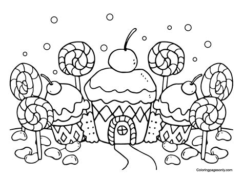 candy land coloring pages