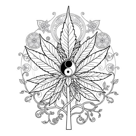 cannabis coloring pages