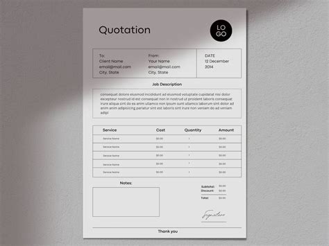 Canva Quotation Template