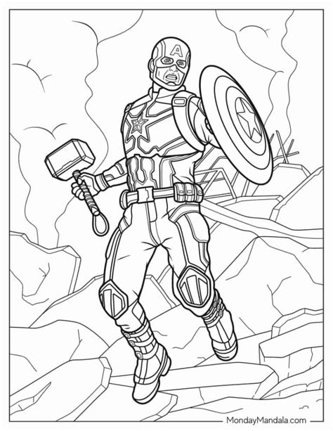 captain america coloring pages pdf