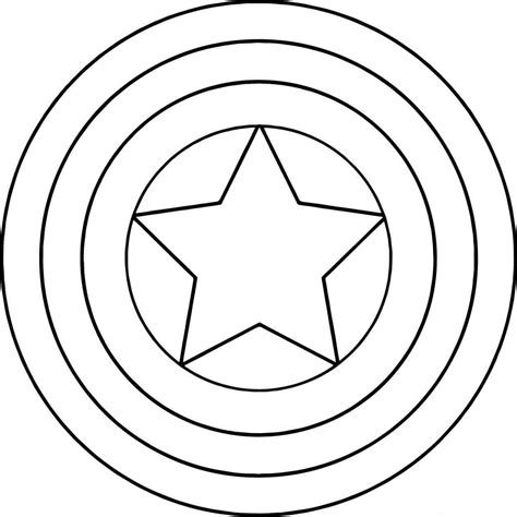 captain america shield coloring pages