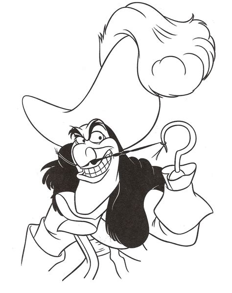 captain hook coloring pages
