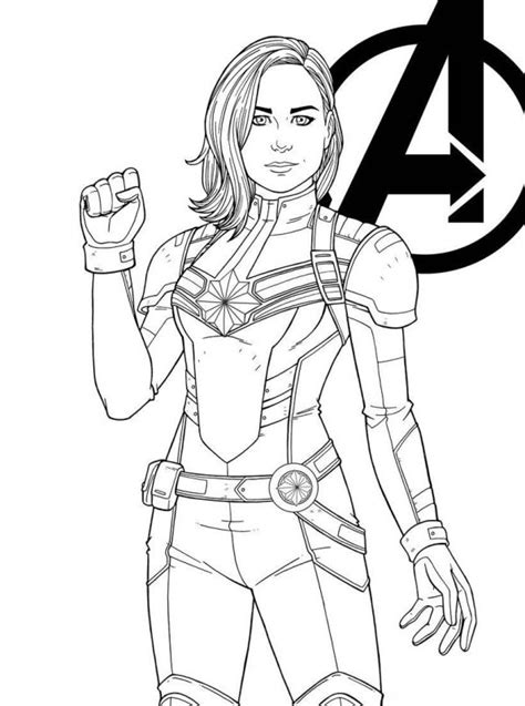 captain marvel coloring pages