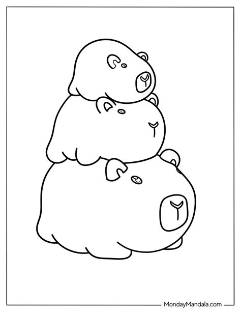 capybara coloring sheet