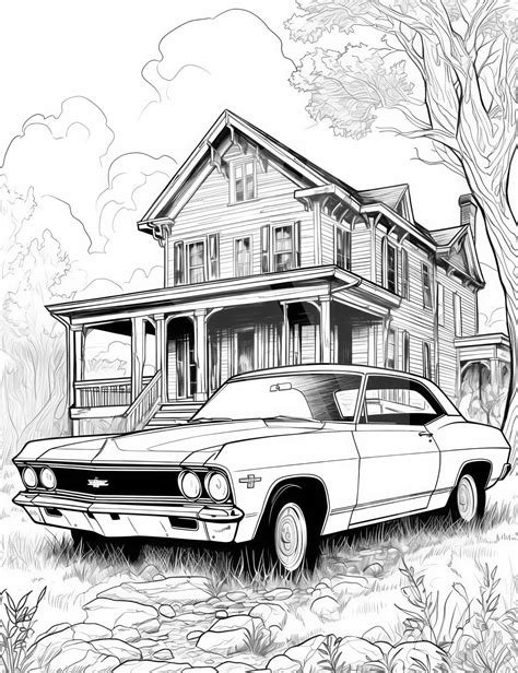 car coloring book for adults