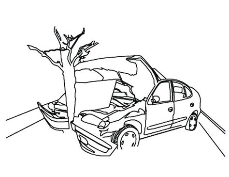 car crash coloring pages