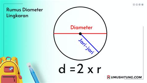 cara menghitung diameter lingkaran