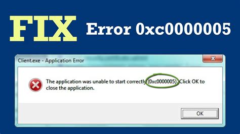 cara mengatasi application error 0xc0000005 windows 10