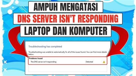 cara mengatasi dns server isn't responding