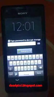 cara mengatasi type password to decrypt storage xperia m