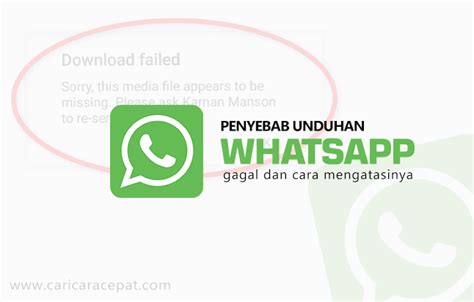 cara mengatasi unduhan gagal di whatsapp