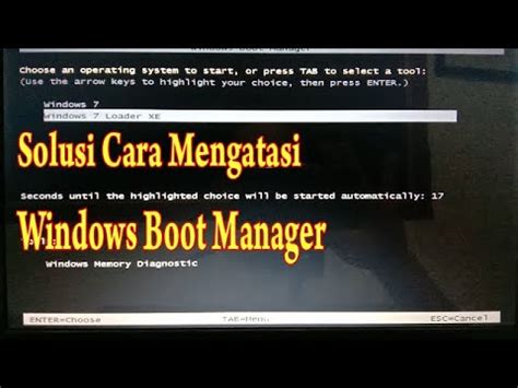 cara mengatasi windows boot manager
