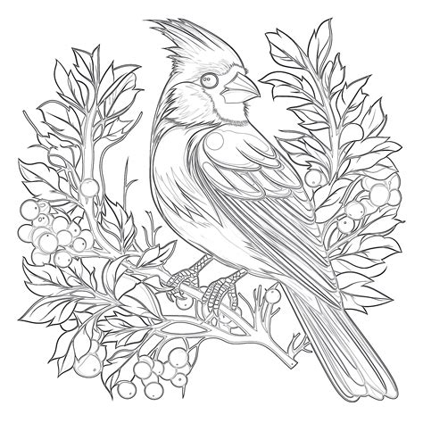 cardinal coloring pages for adults