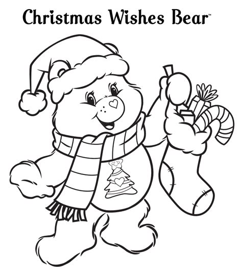 care bear christmas coloring pages