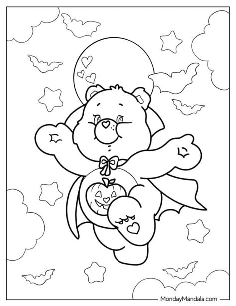 care bear halloween coloring pages