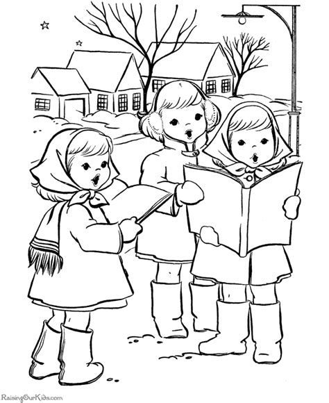 caroling coloring pages