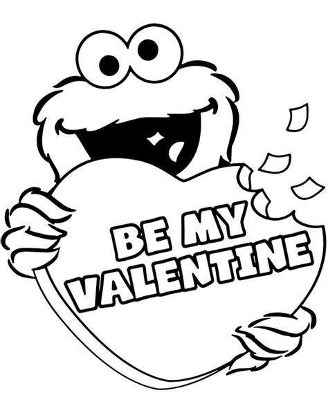 cartoon character valentine coloring pages