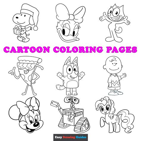cartoon characters coloring book