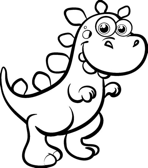 cartoon dinosaur coloring page