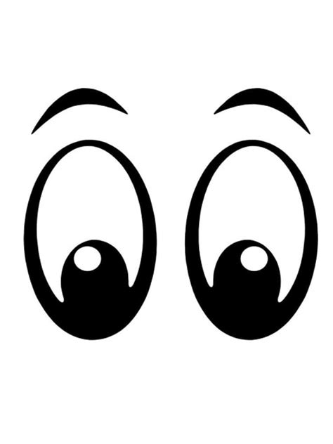 cartoon eyes coloring page