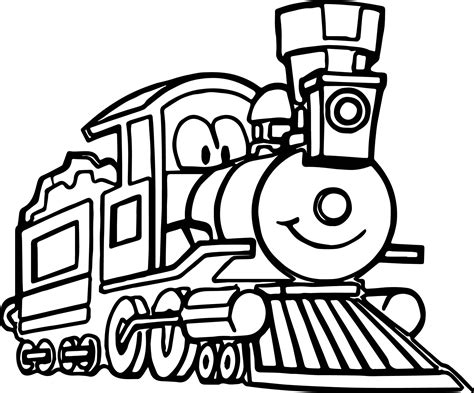 cartoon train coloring pages