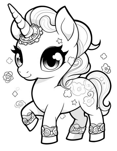 cartoon unicorn coloring pages