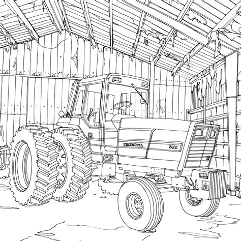 case tractor coloring pages