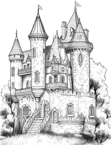 castle coloring pages for adults