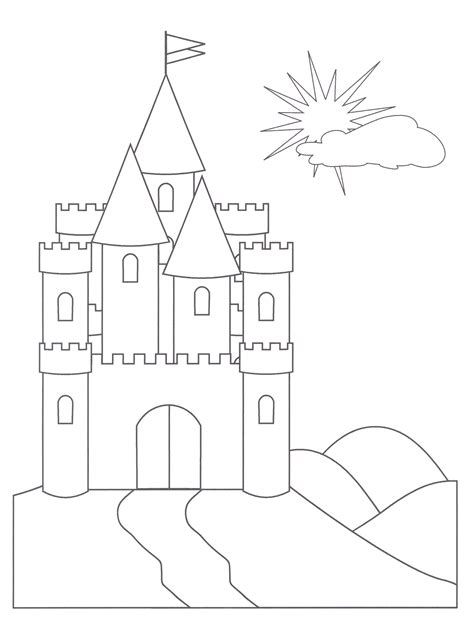 castle printable coloring pages