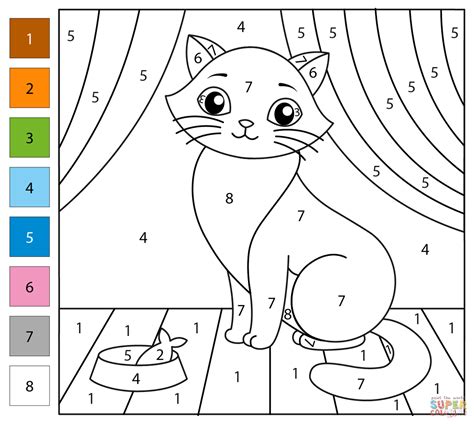 cat color by number