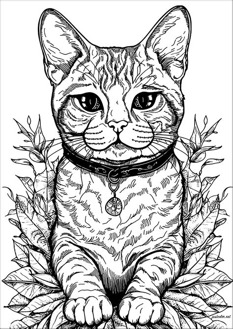 cat coloring pages for adults