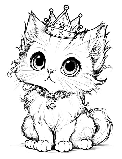 cat drawing coloring page