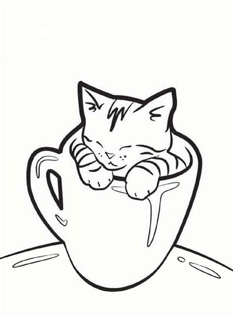 cat drawing printable