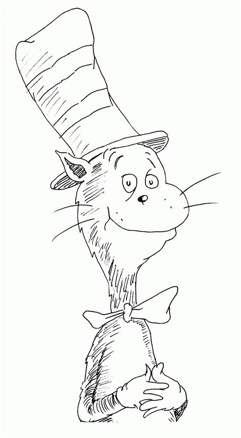 cat in the hat fish coloring pages