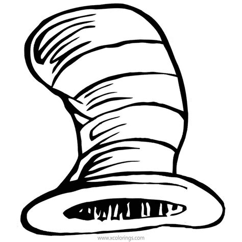 cat in the hat hat coloring sheet