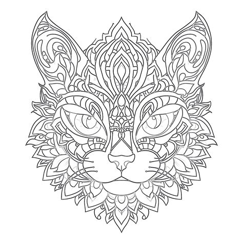 cat mandala coloring pages