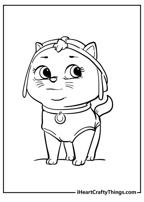 cat pack coloring pages