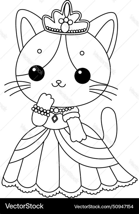 cat princess coloring pages