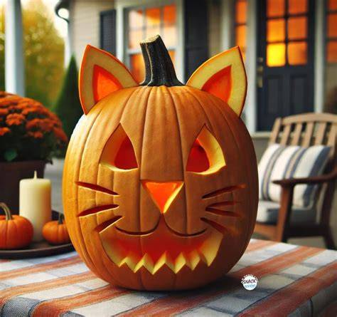 cat pumpkin design